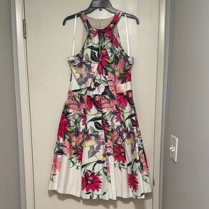Eliza J Vibrant Floral Halter Dress